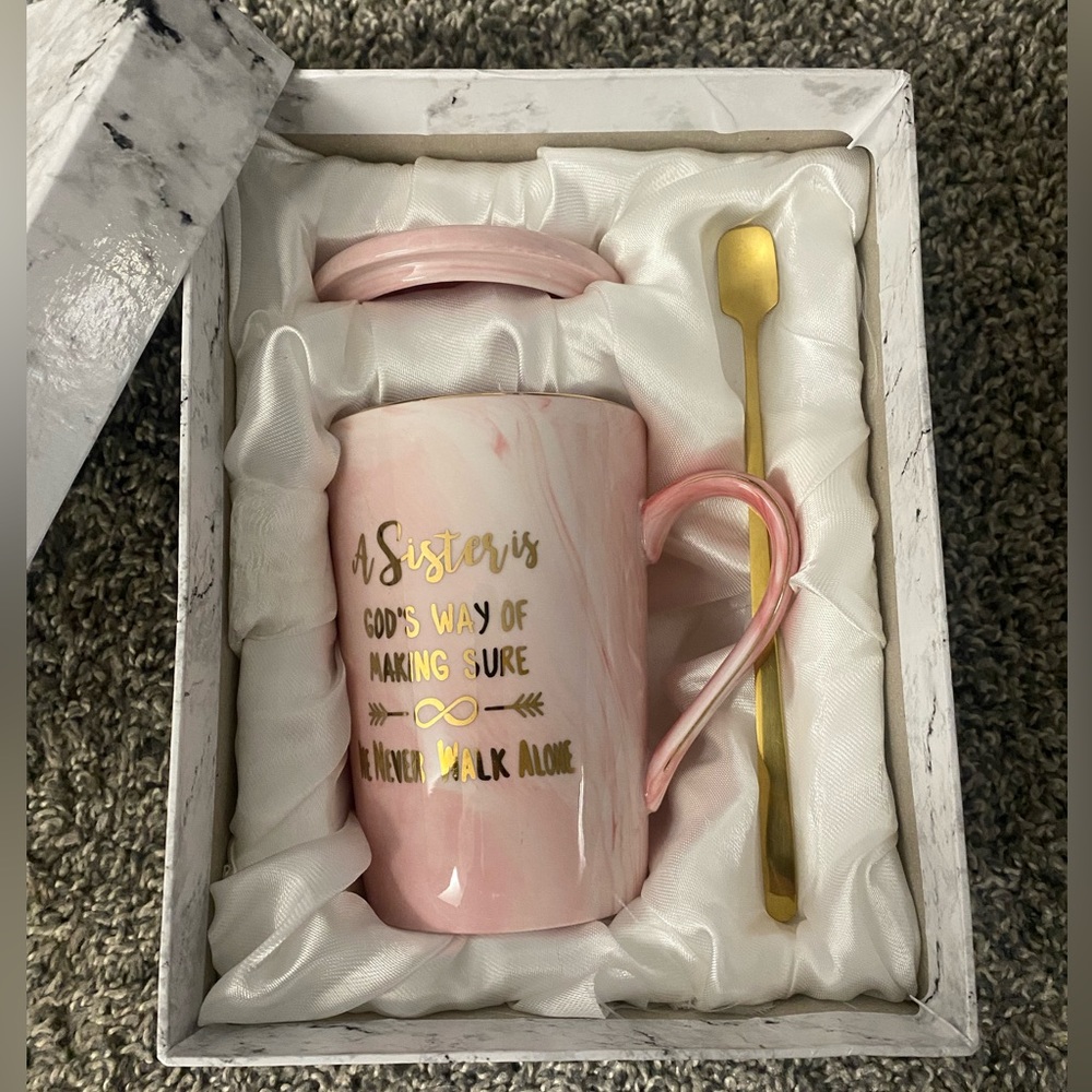 Ceramic sisters coffee cup